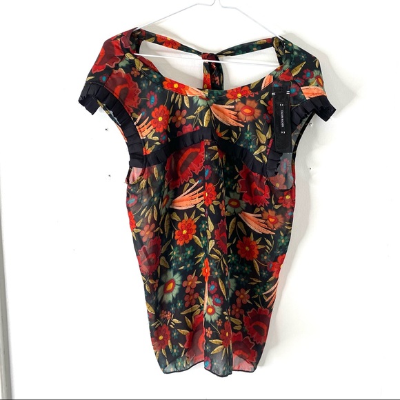 NWT Calvin Rucker Pleated Trim Blouse - Picture 6 of 11